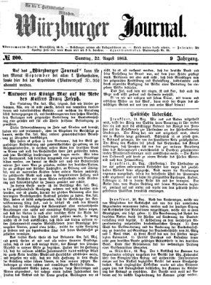 Würzburger Journal Samstag 22. August 1863