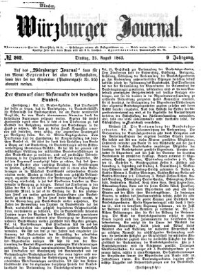 Würzburger Journal Dienstag 25. August 1863