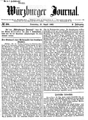 Würzburger Journal Donnerstag 27. August 1863