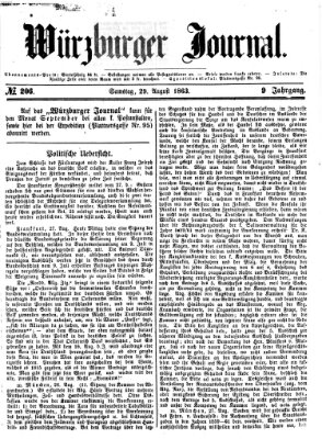 Würzburger Journal Samstag 29. August 1863