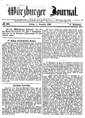 Würzburger Journal Dienstag 1. September 1863