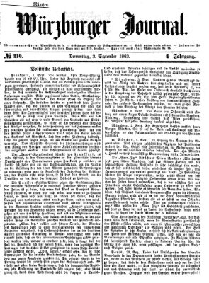 Würzburger Journal Donnerstag 3. September 1863