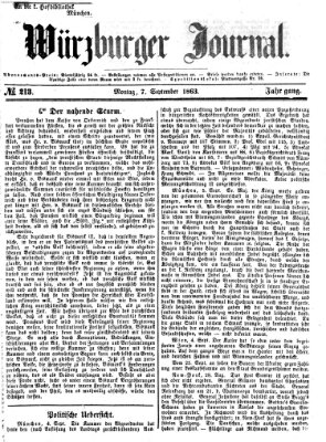 Würzburger Journal Montag 7. September 1863