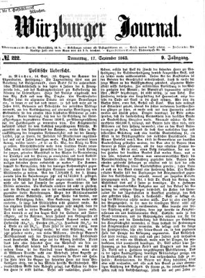 Würzburger Journal Donnerstag 17. September 1863