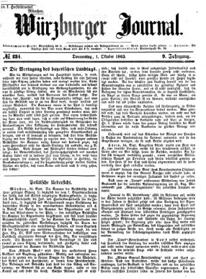 Würzburger Journal Donnerstag 1. Oktober 1863