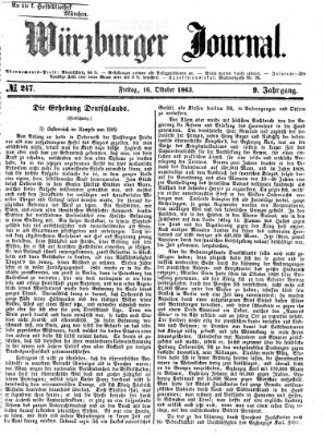 Würzburger Journal Freitag 16. Oktober 1863