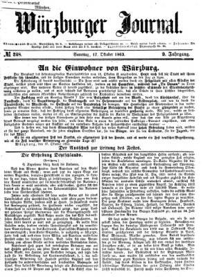 Würzburger Journal Samstag 17. Oktober 1863