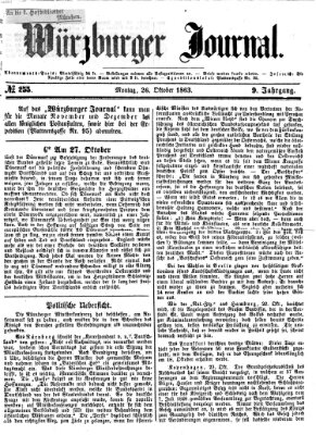 Würzburger Journal Montag 26. Oktober 1863