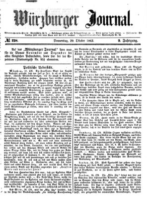 Würzburger Journal Donnerstag 29. Oktober 1863