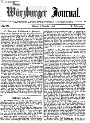 Würzburger Journal Montag 2. November 1863