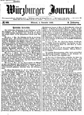 Würzburger Journal Mittwoch 4. November 1863