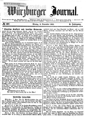 Würzburger Journal Montag 9. November 1863