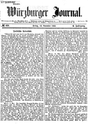 Würzburger Journal Freitag 13. November 1863