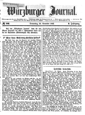 Würzburger Journal Donnerstag 26. November 1863