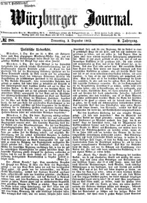 Würzburger Journal Donnerstag 3. Dezember 1863