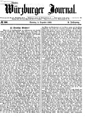 Würzburger Journal Samstag 5. Dezember 1863