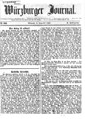 Würzburger Journal Mittwoch 9. Dezember 1863