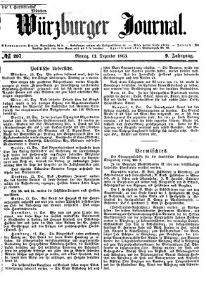 Würzburger Journal Sonntag 13. Dezember 1863