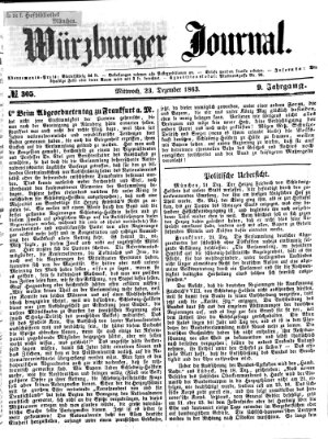 Würzburger Journal Mittwoch 23. Dezember 1863