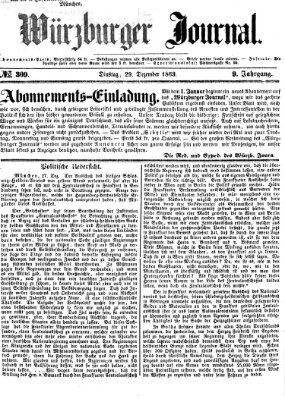 Würzburger Journal Dienstag 29. Dezember 1863