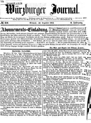 Würzburger Journal Mittwoch 30. Dezember 1863