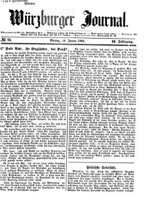 Würzburger Journal Montag 18. Januar 1864