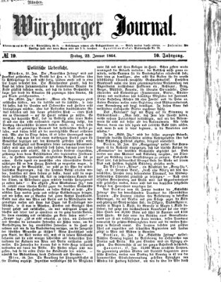 Würzburger Journal Freitag 22. Januar 1864