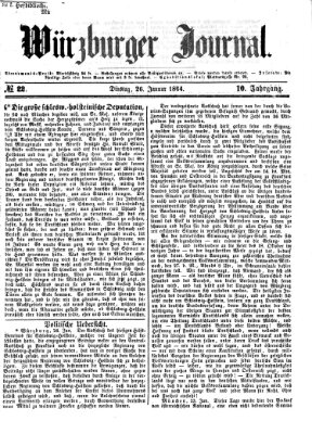 Würzburger Journal Dienstag 26. Januar 1864