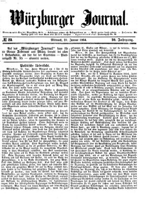 Würzburger Journal Mittwoch 27. Januar 1864