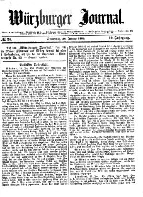 Würzburger Journal Donnerstag 28. Januar 1864