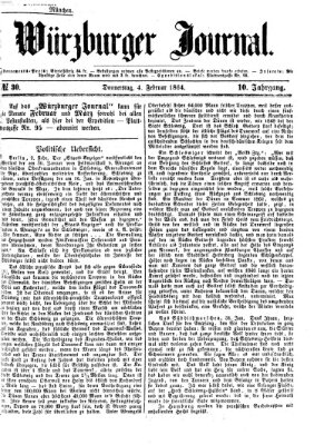 Würzburger Journal Donnerstag 4. Februar 1864