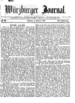 Würzburger Journal Samstag 6. Februar 1864