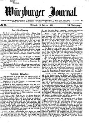 Würzburger Journal Mittwoch 10. Februar 1864