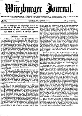 Würzburger Journal Samstag 20. Februar 1864