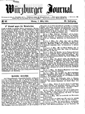 Würzburger Journal Montag 7. März 1864