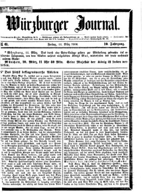 Würzburger Journal Freitag 11. März 1864