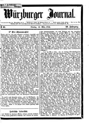 Würzburger Journal Dienstag 15. März 1864