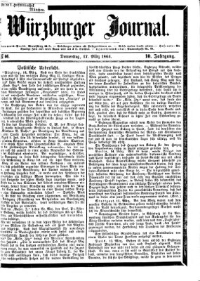 Würzburger Journal Donnerstag 17. März 1864