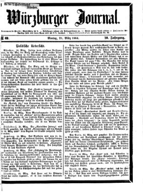 Würzburger Journal Montag 21. März 1864