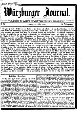 Würzburger Journal Dienstag 22. März 1864