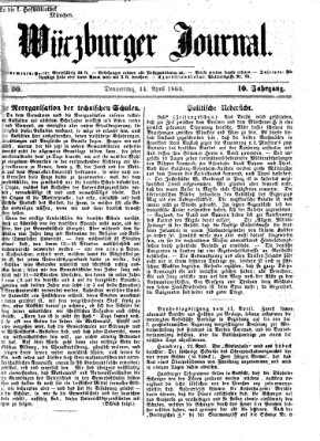 Würzburger Journal Donnerstag 14. April 1864