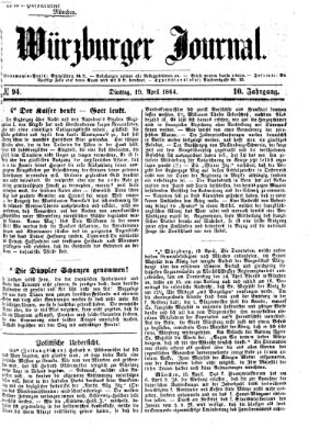 Würzburger Journal Dienstag 19. April 1864