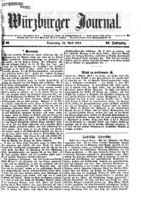 Würzburger Journal Donnerstag 21. April 1864