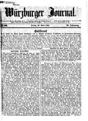 Würzburger Journal Freitag 29. April 1864