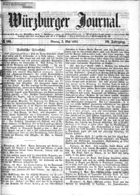 Würzburger Journal Montag 2. Mai 1864