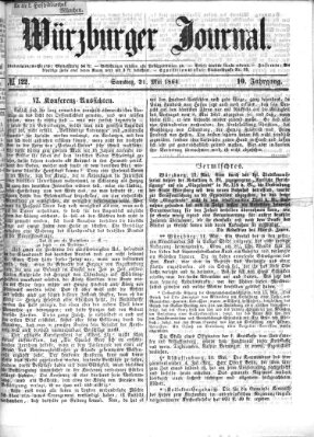 Würzburger Journal Samstag 21. Mai 1864