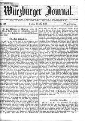 Würzburger Journal Dienstag 31. Mai 1864