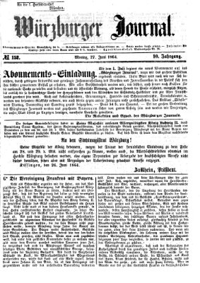 Würzburger Journal Montag 27. Juni 1864