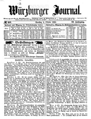 Würzburger Journal Samstag 8. Oktober 1864