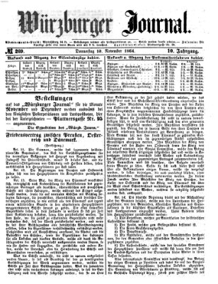 Würzburger Journal Donnerstag 10. November 1864